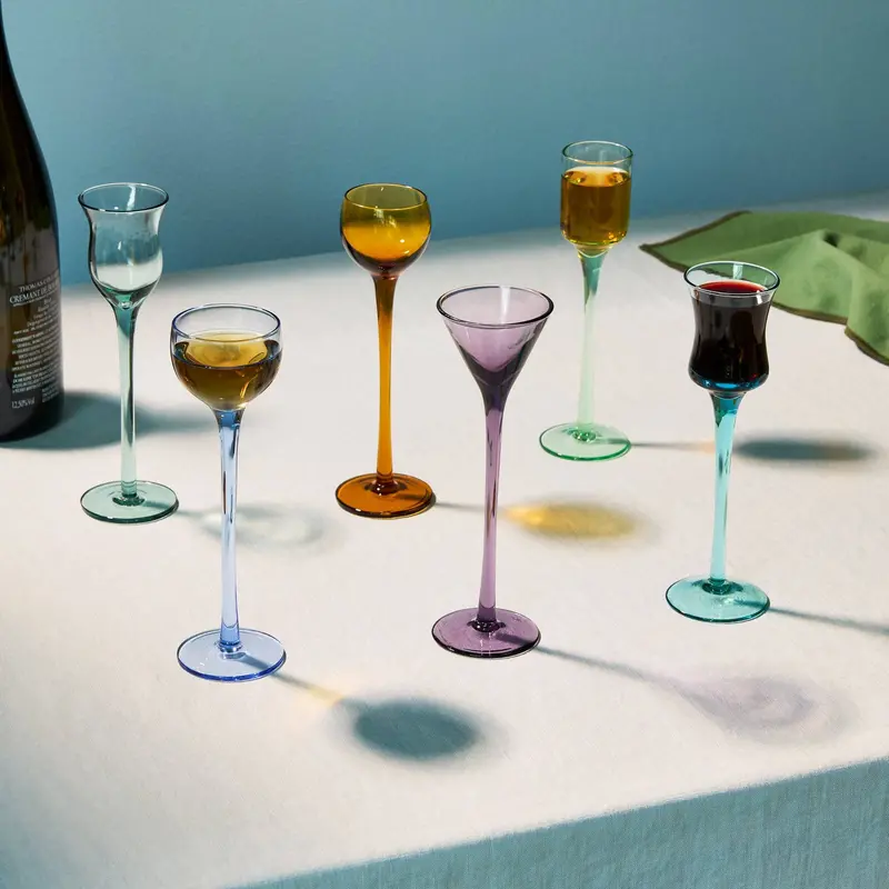 Refined Long-Stem Cordial Glass Collection – Elegant Serving Set