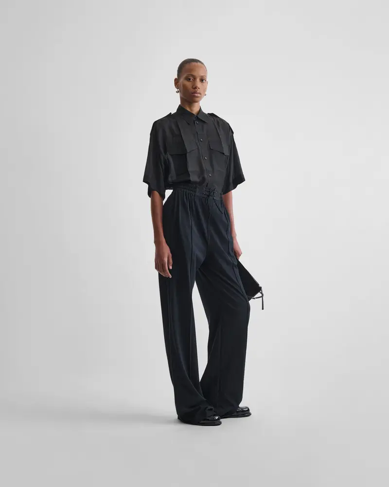 Relaxed-Fit Joggers In Mid-Weight Black Jersey