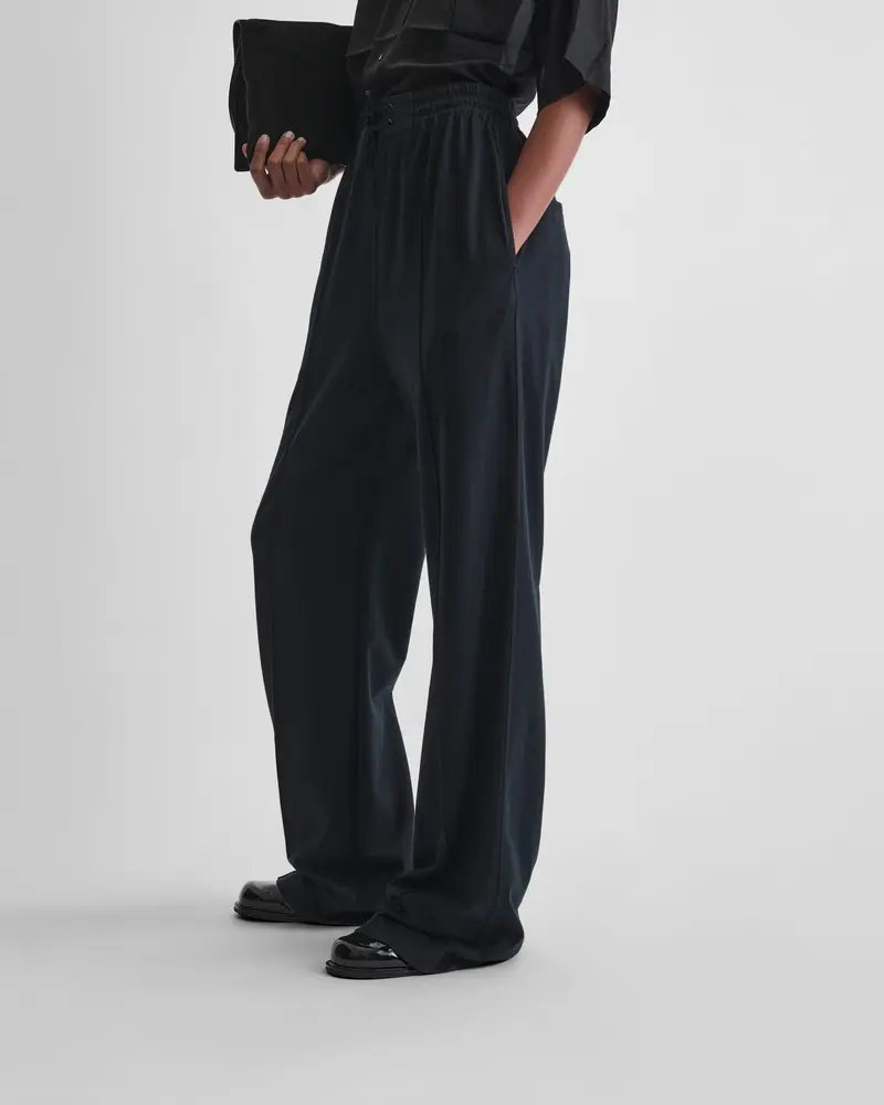 Relaxed-Fit Joggers In Mid-Weight Black Jersey