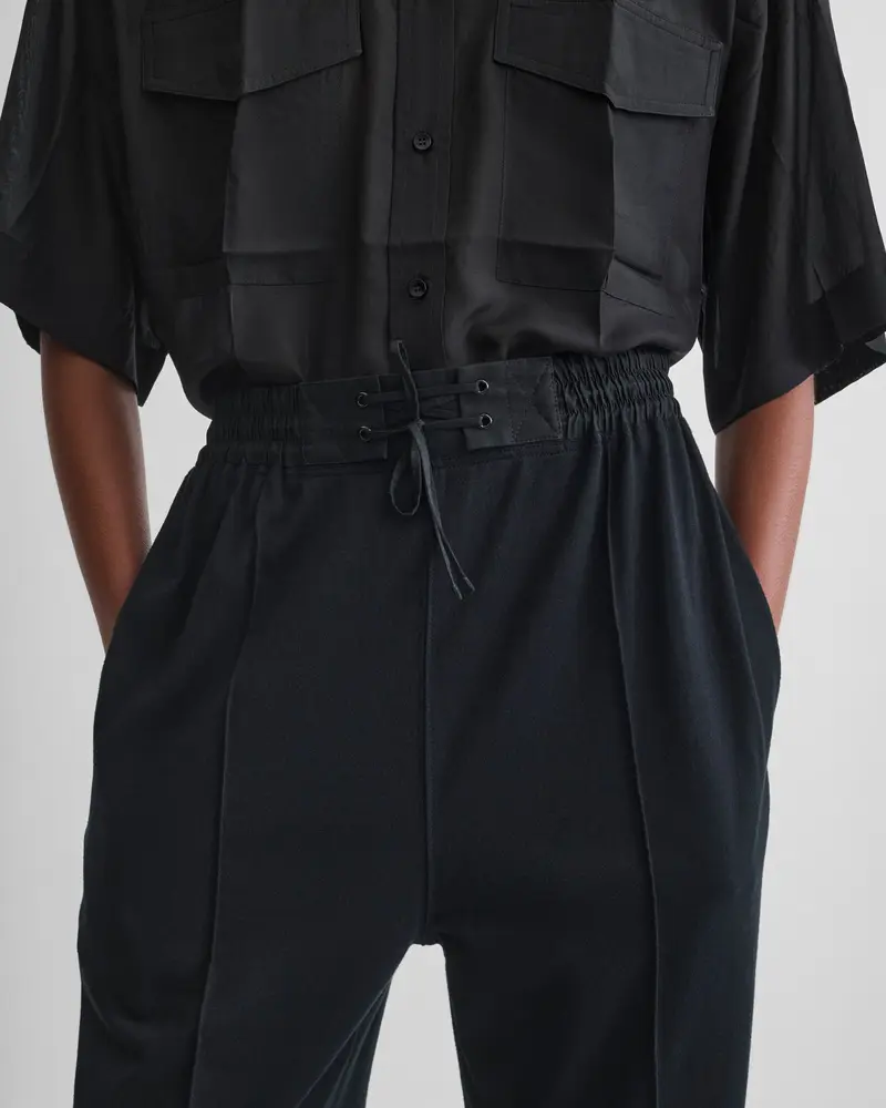 Relaxed-Fit Joggers In Mid-Weight Black Jersey