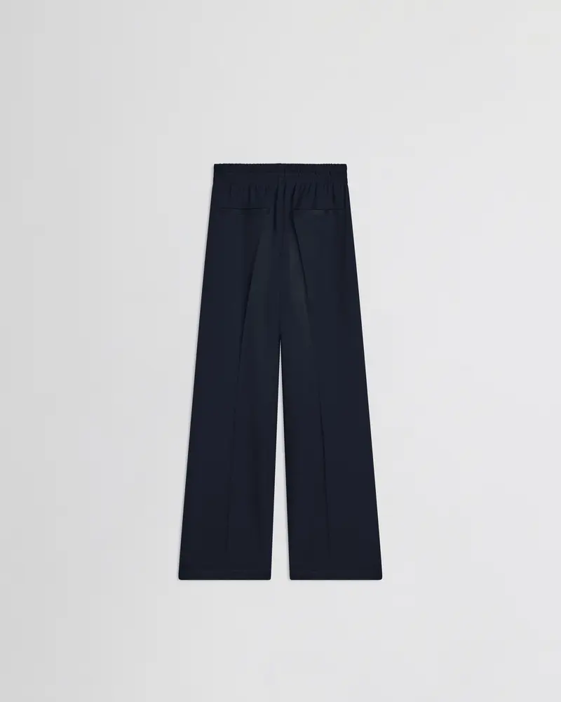 Relaxed-Fit Navy Track Trousers In Technical Barathea Fabric 2