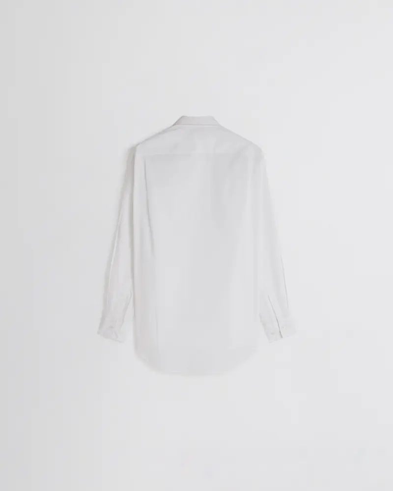Relaxed-Fit White Tuxedo Shirt 2