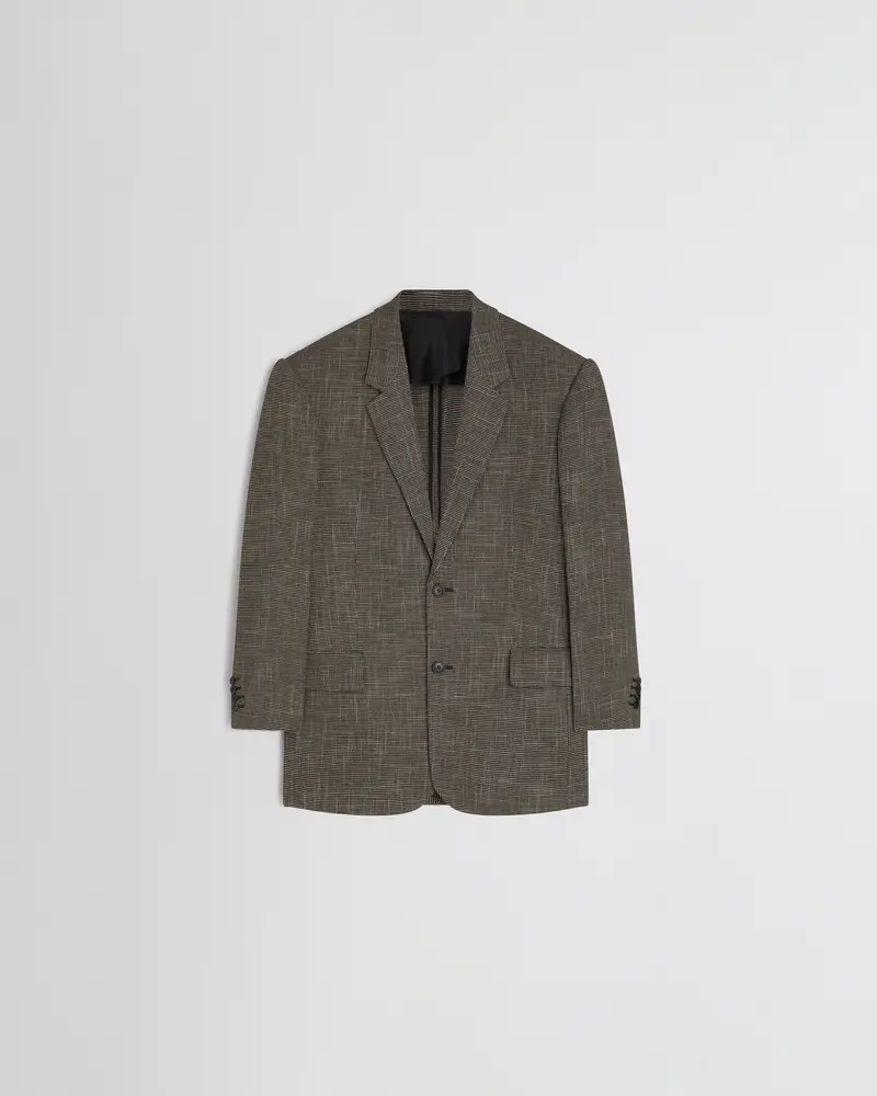 Relaxed-Style Tailored Jacket In Salt-And-Pepper Woven Viscose