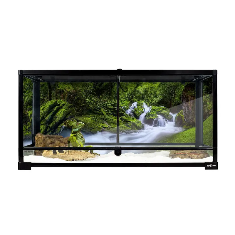 REPTI-ZOO 40-Gallon Front-Access Glass Terrarium — Dual-Door Design for Snakes, Lizards & Other Reptiles