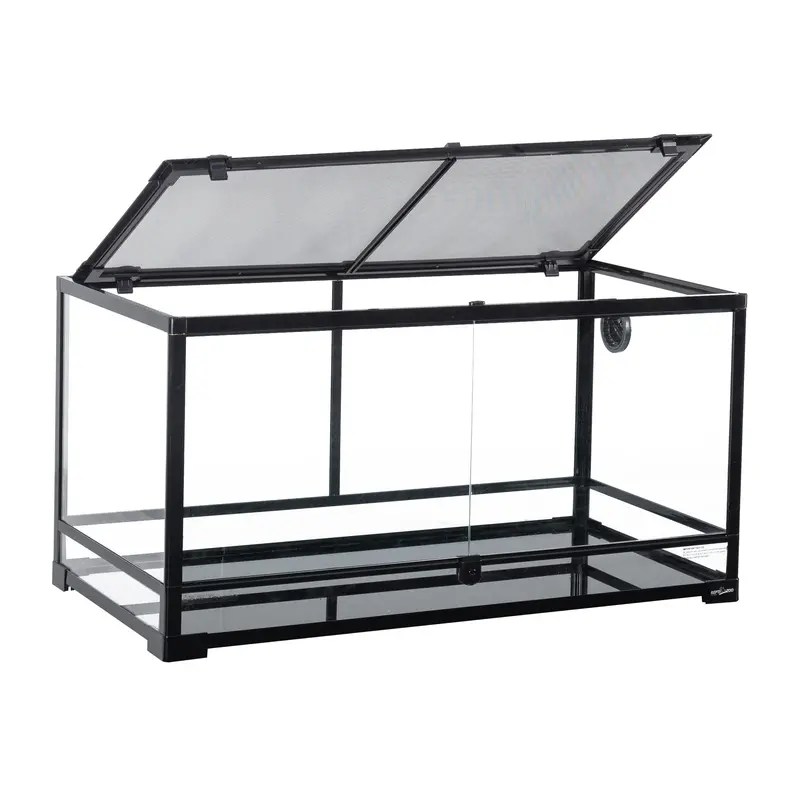 REPTI-ZOO 40-Gallon Front-Access Glass Terrarium — Dual-Door Design for Snakes, Lizards & Other Reptiles