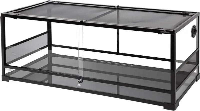 REPTI ZOO 67-Gallon Sliding-Glass Reptile Terrarium – 48" x 18" x 18"
