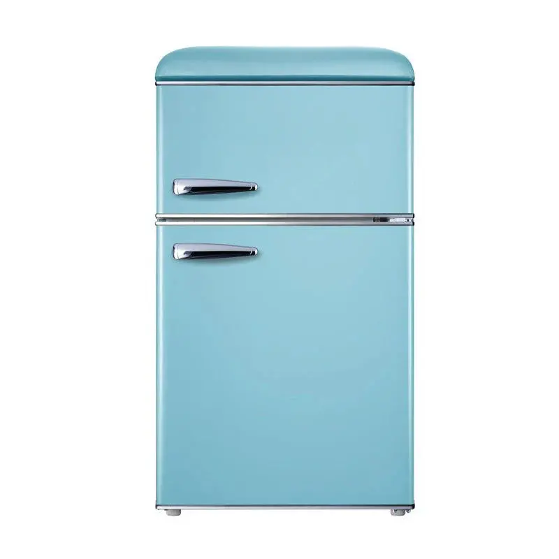 Retro-Inspired Compact Refrigerator – 3.1 Cu. Ft. Dual-Door Mini Fridge with Vintage Aesthetic