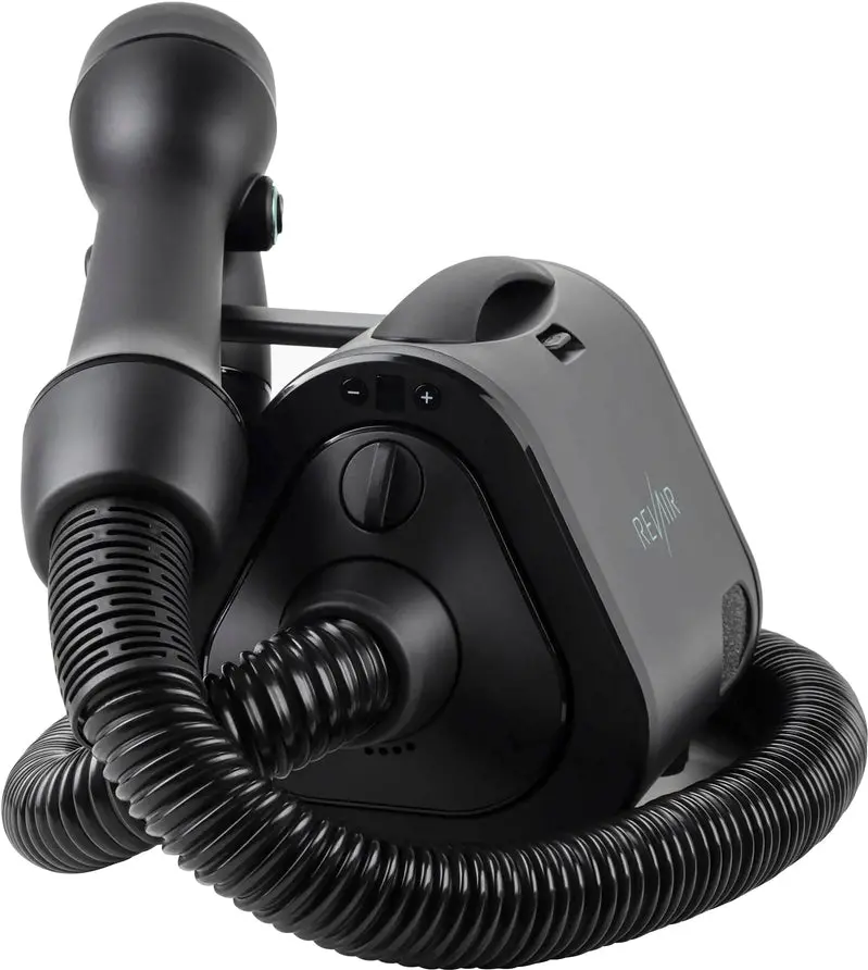 REVAIR Reverse-Air Dryer – Matte Black Styling Dryer with Included Clips