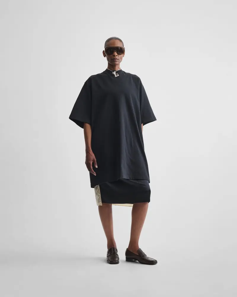 Reversible Black Silk Slip Skirt