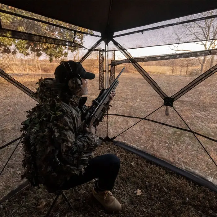 Rhino 180 Hunting Ground Blind – Realtree Edge Camo with Silent Entry System