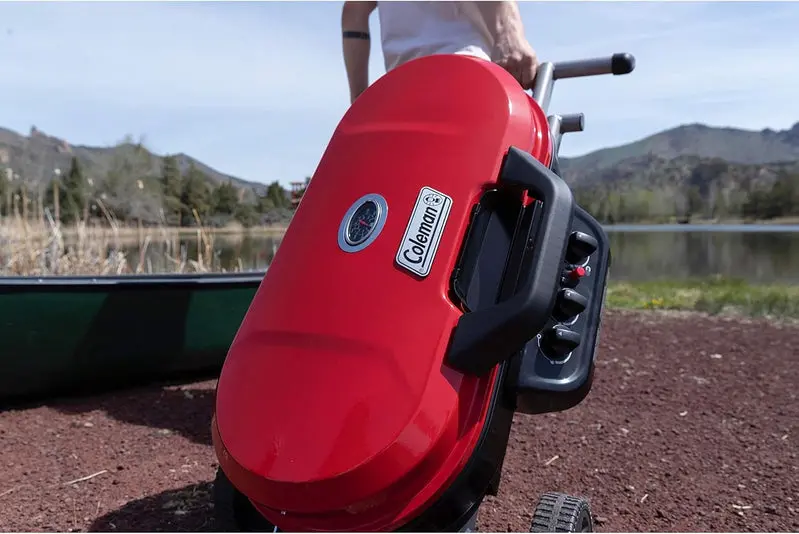 RoadTrip Portable 3-Burner Propane Grill – Stand-Up Design with InstaStart Ignition