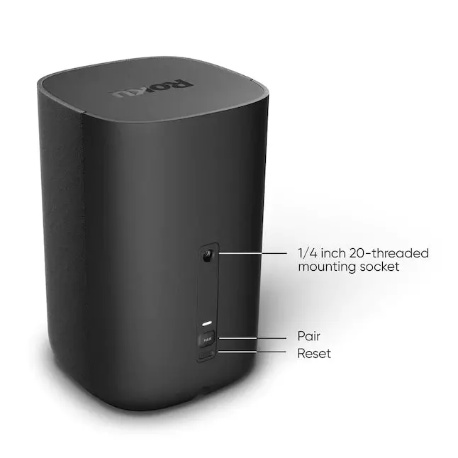 Roku Wireless Speaker Pair – Dual Portable Indoor Speakers, 6.1" Drivers, 80W Combined Output