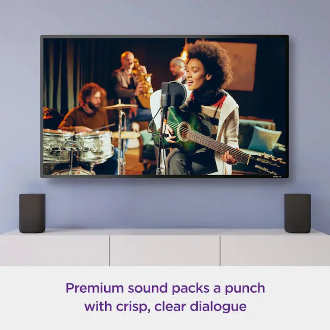 Roku Wireless Speaker Pair – Dual Portable Indoor Speakers, 6.1" Drivers, 80W Combined Output