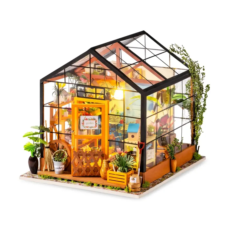 Rolife Flower House Miniature DIY Kit – Handcrafted Wooden Assembly Set for Decorative Display