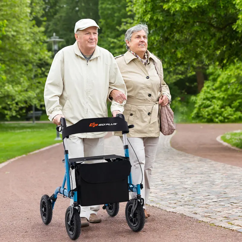 Rollator Walker with Padded Seat, Supportive Backrest, and Reliable Braking System 2