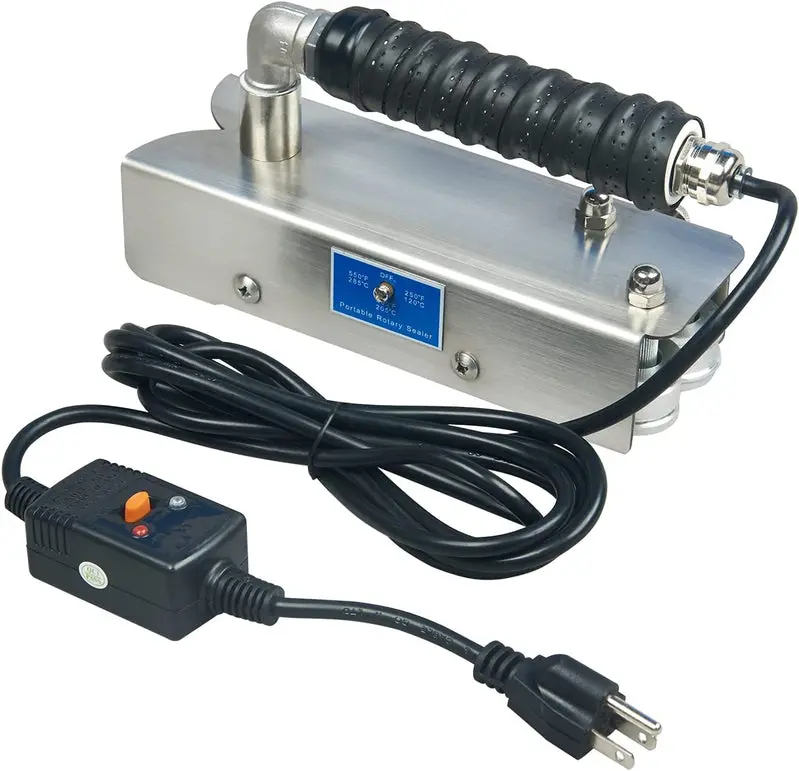 ROS-25 Portable Stainless Steel Rotary Heat Sealer – Continuous-Seal Handheld Bag Sealing Tool