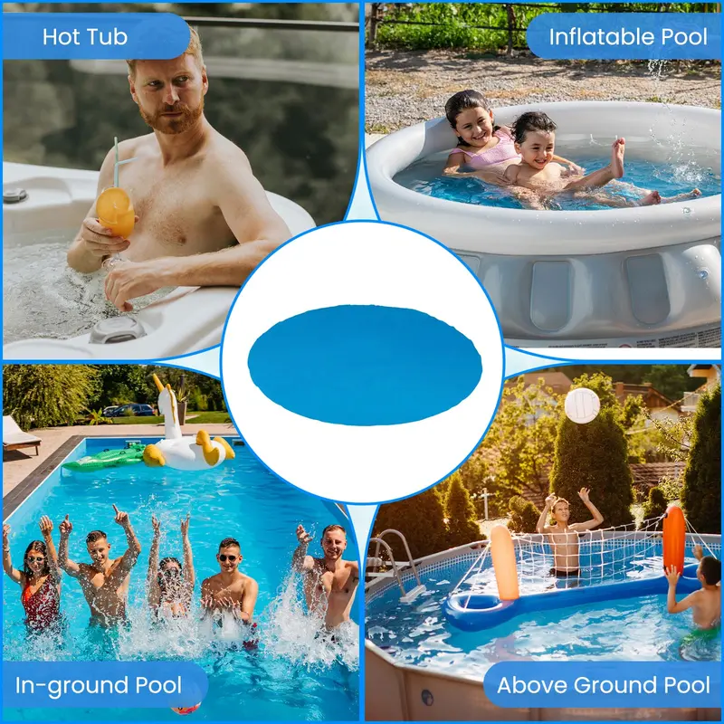 Round Solar Pool Cover – Heavy-Duty Thermal Bubble Insulation Blanket (8 ft or 12 ft Options)