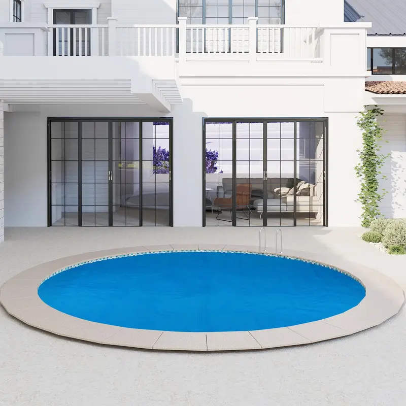 Round Solar Pool Cover – Heavy-Duty Thermal Bubble Insulation Blanket (8 ft or 12 ft Options)