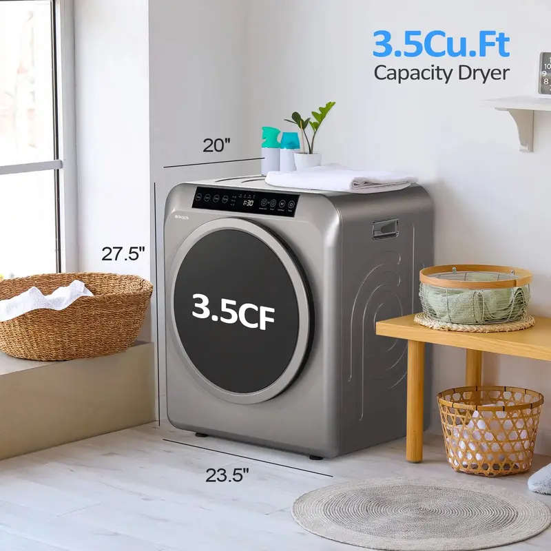 ROVSUN Portable Clothes Dryer – Lightweight 13.2 lb Capacity Unit with 3.5 Cu. Ft Drum