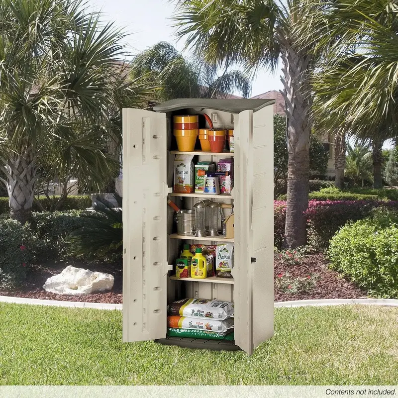 Rubbermaid Heavy-Duty Vertical Outdoor Storage Shed – Weatherproof Resin Build