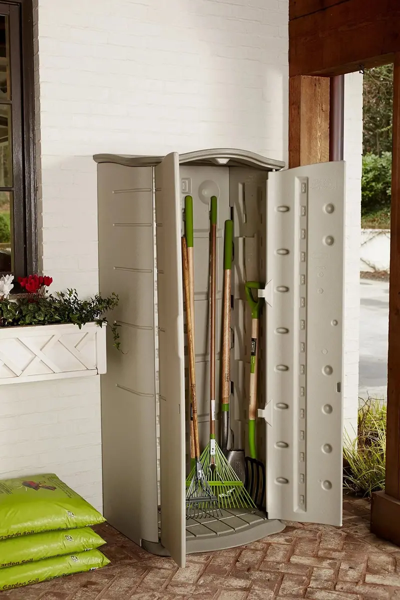 Rubbermaid Heavy-Duty Vertical Outdoor Storage Shed – Weatherproof Resin Build
