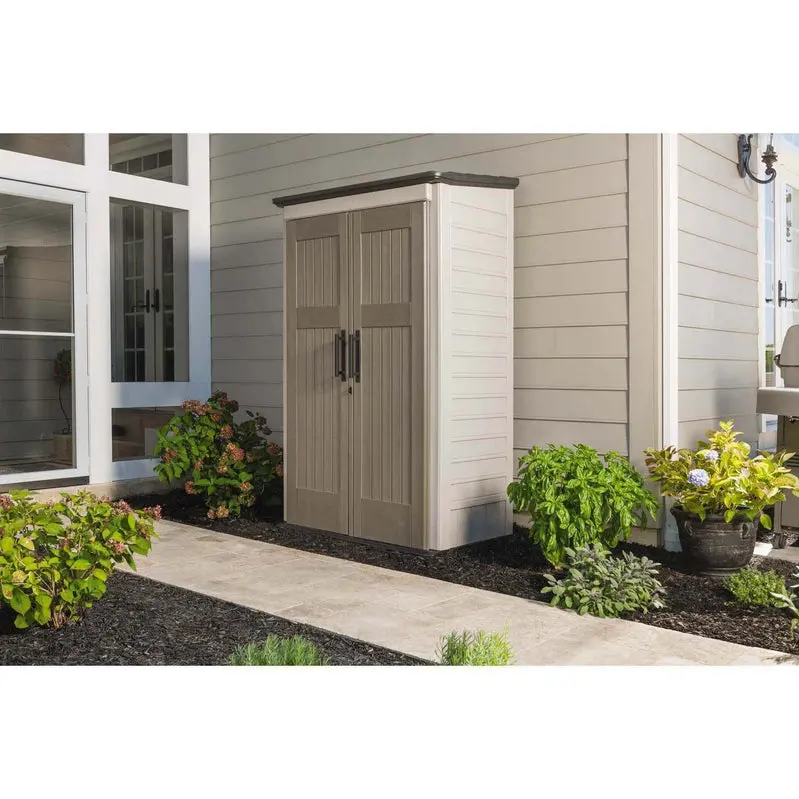 Rubbermaid Weatherproof Outdoor Storage Shed – 52-Cubic-Foot Lockable Resin Structure