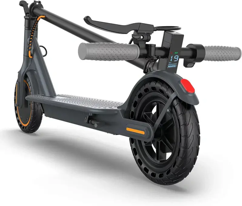 Rugged All-Terrain Electric Scooter – 350W/500W Dual-Mode Motor, Pneumatic-Free Solid Tires, Dual Disc Brakes, Extended Battery Options