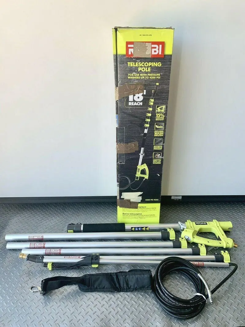 RYOBI 18-Foot High-Pressure Extension Pole – Compatible with Pressure Washers up to 4200 PSI