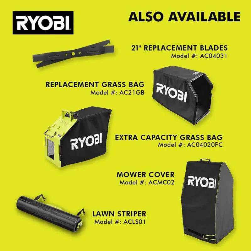 RYOBI 40V HP Brushless 21-Inch All-Wheel Drive Self-Propelled Lawn Mower – Whisper Series with Dual 6.0Ah Batteries and Charger