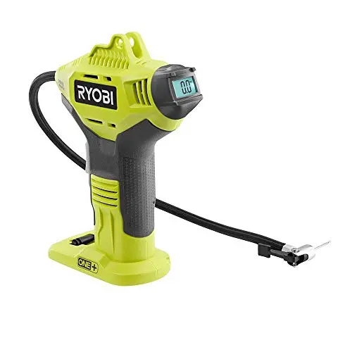 RYOBI ONE+ 18V Cordless Digital Tire Inflator – Precision Gauge, Includes Lithium-Ion Battery and Charger