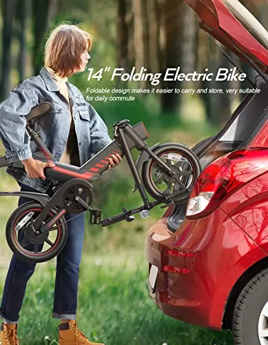 Sailnovo 14-Inch Foldable Electric Bike – Lightweight E-Bike for Teens and Adults