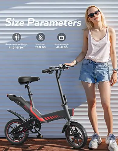 Sailnovo 14-Inch Foldable Electric Bike – Lightweight E-Bike for Teens and Adults