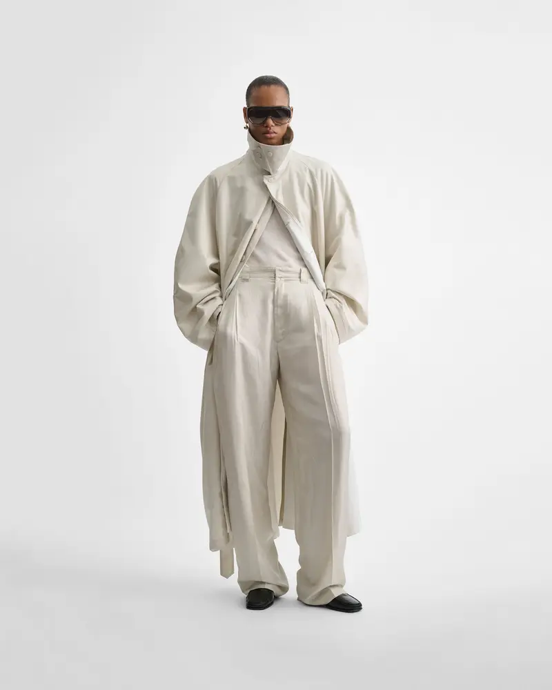 Salt-Colored Technical Chino Trousers