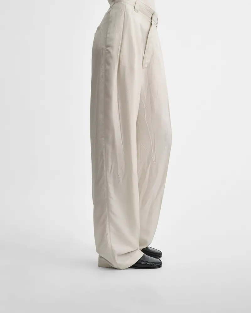 Salt-Colored Technical Chino Trousers