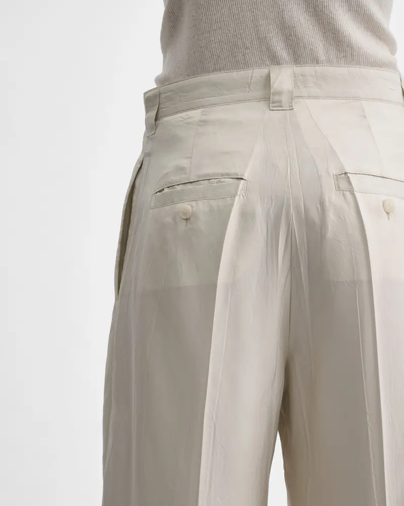 Salt-Colored Technical Chino Trousers