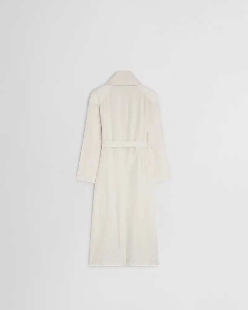 Salty White Technical Silk Belted Robe Dress 2