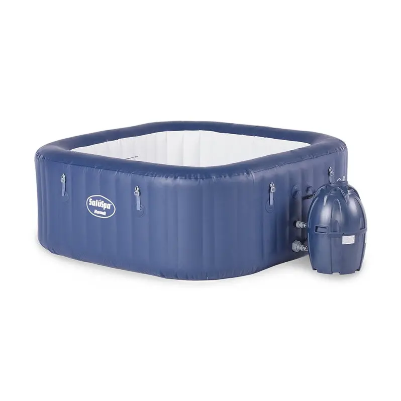 SaluSpa Hawaii Inflatable 6-Person Hot Tub with Integrated Jet Pump and Ocean Blue Finish