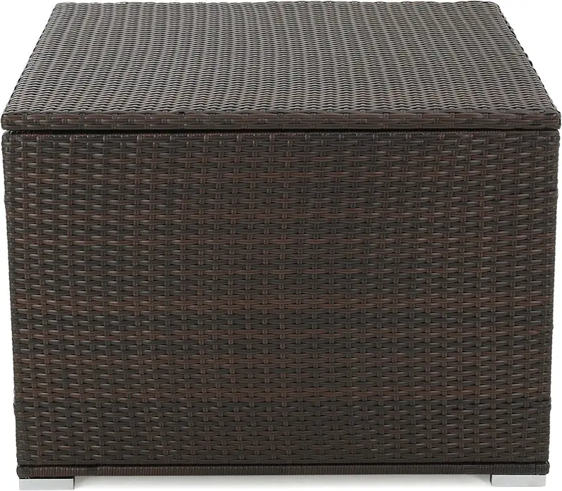 Samoa Multibrown Woven Resin Storage Bin – Indoor/Outdoor Accent Container