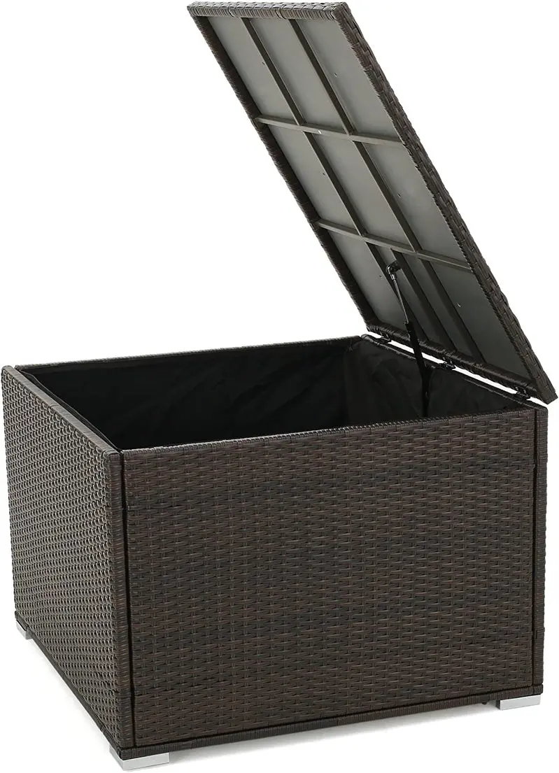 Samoa Multibrown Woven Resin Storage Bin – Indoor/Outdoor Accent Container