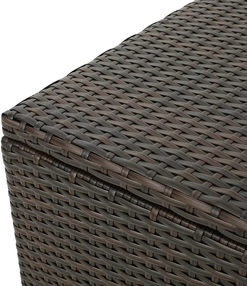 Samoa Multibrown Woven Resin Storage Bin – Indoor/Outdoor Accent Container