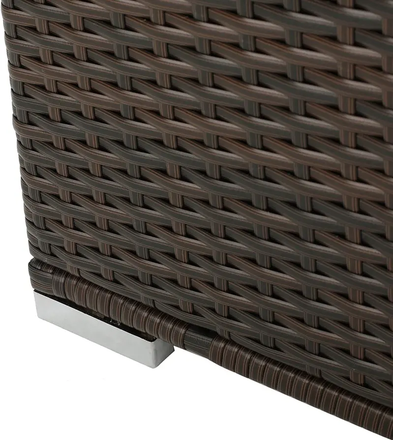 Samoa Multibrown Woven Resin Storage Bin – Indoor/Outdoor Accent Container