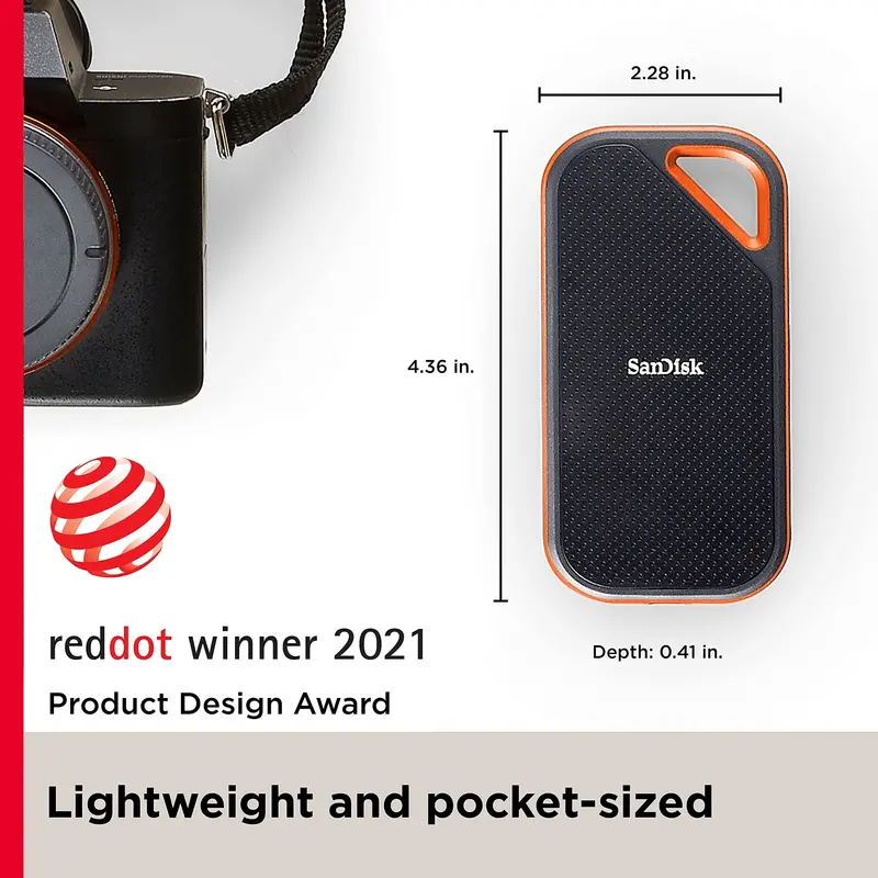 SanDisk Extreme PRO 1TB Portable SSD – Up to 2000MB/s Read/Write Speeds