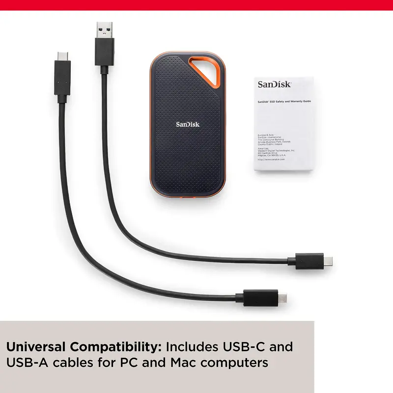 SanDisk Extreme PRO 1TB Portable SSD – Up to 2000MB/s Read/Write Speeds
