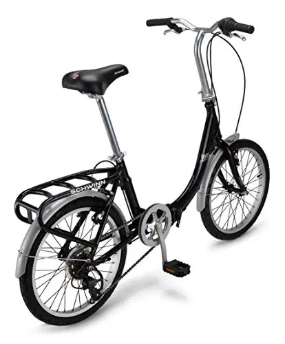 Schwinn Loop Folding Bike – 20-Inch Wheels, 7-Speed Shimano Drivetrain, Lightweight Aluminum Frame
