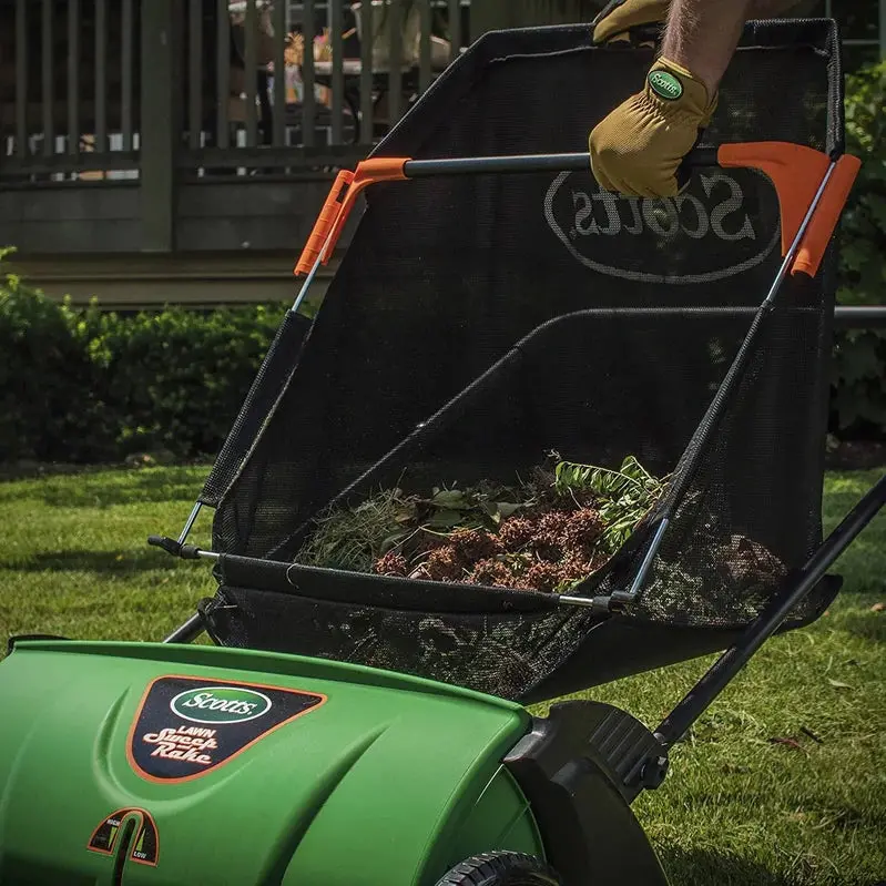 Scotts LSW70026S Push Lawn Sweeper – 26-Inch Sweep Width, 3.6-Bushel Capacity, Adjustable Height