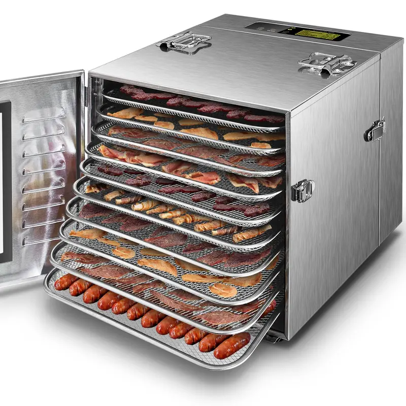 Septree Commercial Food Dehydrator – 10-Tray Stainless Steel Unit for High-Volume Drying