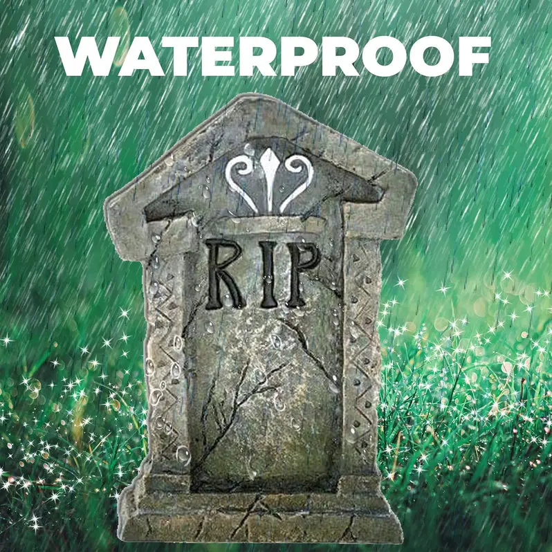 Set of 12 Halloween Tombstone Yard Decorations – Weather-Resistant Cemetery-Themed Lawn Props