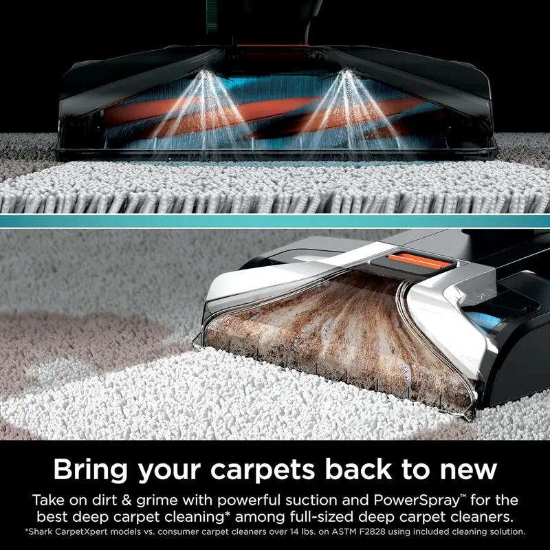 Shark CarpetXpert EX201 Deep-Cleaning Carpet Cleaner – Cyan Unit with StainStriker Tech, Pet Stain Removal, and Integrated Tool Storage
