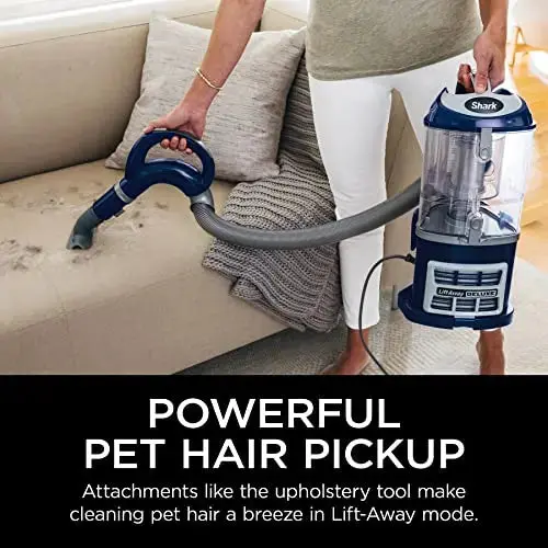 Shark NV360 Lift-Away Deluxe Upright Vacuum – Blue Model with HEPA Filtration, Swivel Steering & Accessories