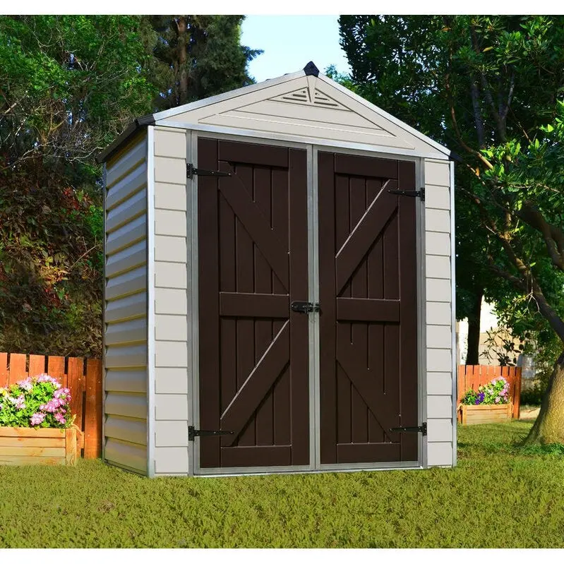 SkyLight 6'W x 3.5'D Compact Plastic Storage Shed – UV-Resistant, Low-Profile Outdoor Storage